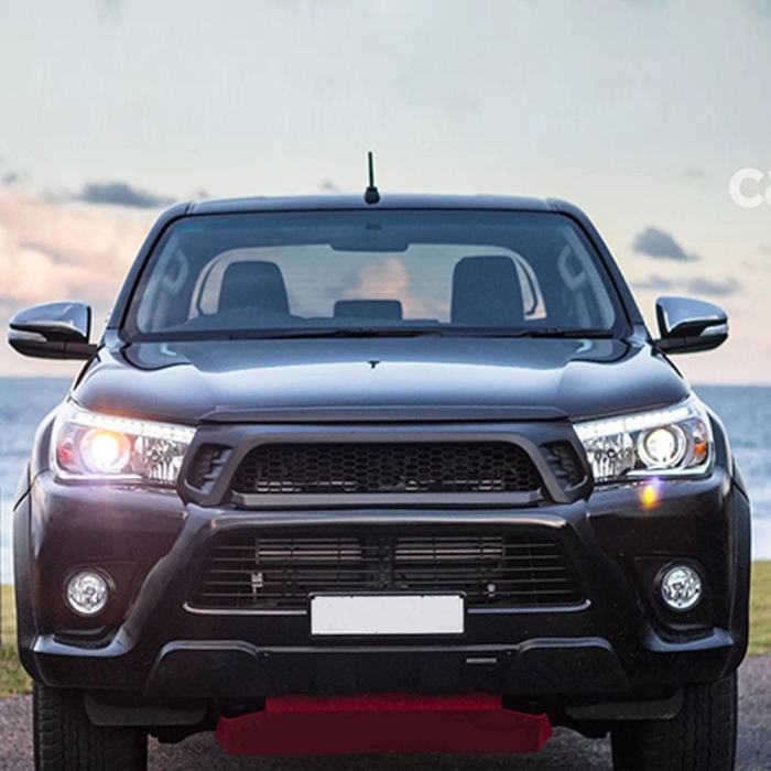 Front Grill Grille ABS Matt Black Fit Toyota Hilux Revo SR SR5 TRD 2015-2017 - Image 9