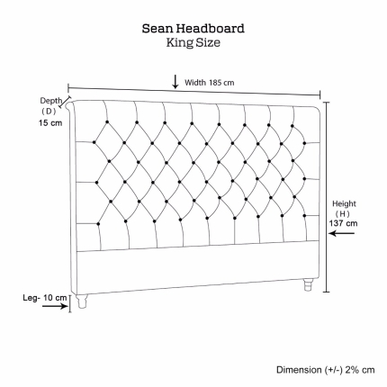 Sean Heardboard King Size - Image 6