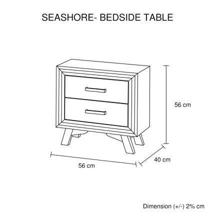 Seashore Bedside 2 Drawers - Image 6
