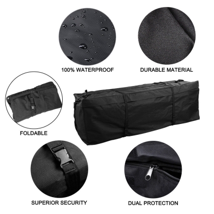 Luggage Basket Bag Car Roof Top Rack Cargo Bag Carrier Travel Waterproof - Image 7