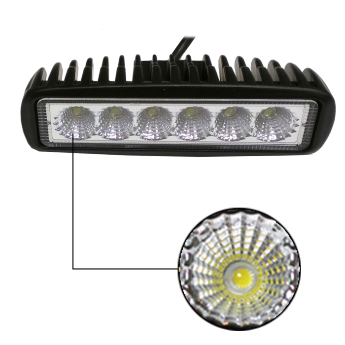 Pair 6inch 30W LED Work Light Bar Flood Reverse Fog Lights 4WD - Image 2