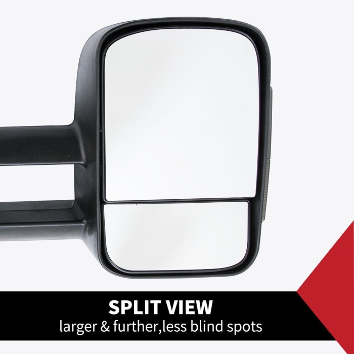 2pcs Towing Extendable Mirrors Toyota Prado 150 Series Wagon Nov 2009 a onwards - Image 2