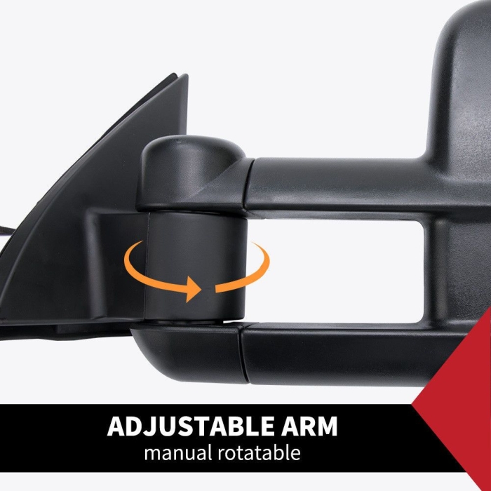 2pcs Towing Extendable Mirrors Toyota Prado 150 Series Wagon Nov 2009 a onwards - Image 8