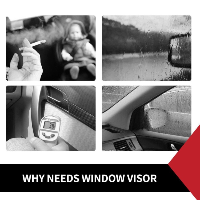 Weather Shield Window Visor for Ford Ranger MK1 MK2 11-18 Double Cab Wildtrack - Image 5
