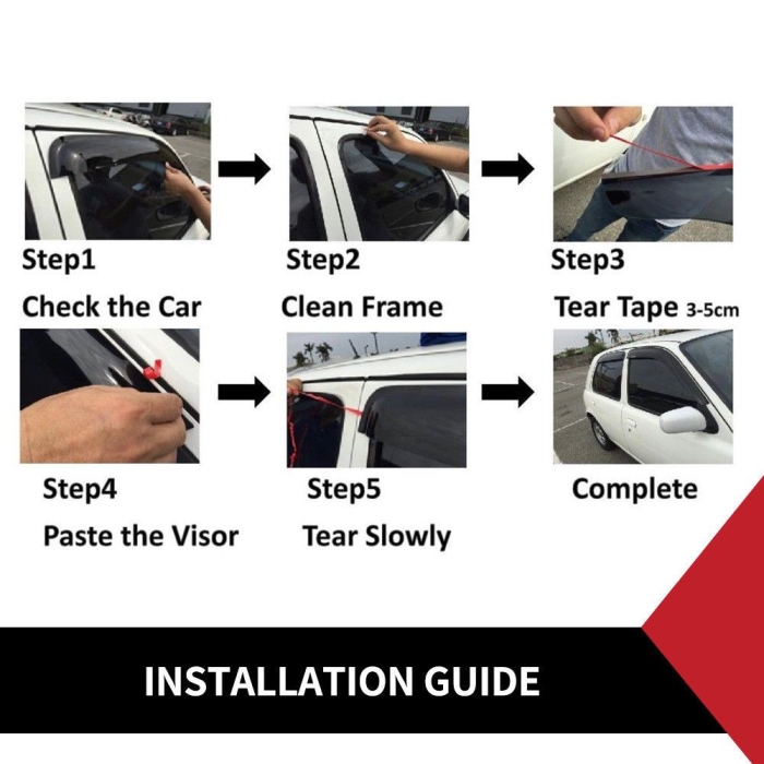 Weather Shield Window Visor for Ford Ranger MK1 MK2 11-18 Double Cab Wildtrack - Image 7