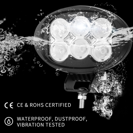 6inch 60W CREE LED Work Light Flood Beam 4WD Tractor Boat Super Bright Round - Image 6