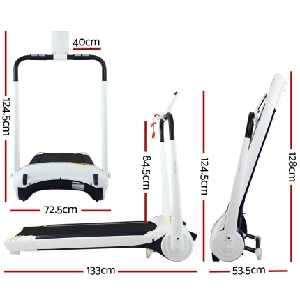 OVICX Electric Treadmill Q1 Home Gym Exercise Machine Fitness Equipment Compact White - Image 2