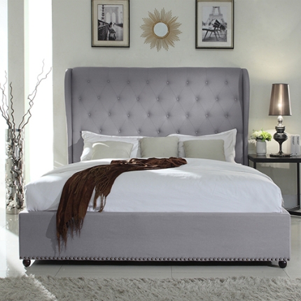Paris Bedframe Queen Size Grey Colour - Image 3