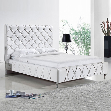 Serena Bedframe Queen Size White Colour - Image 3