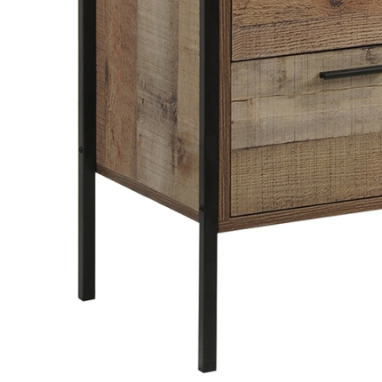 Mascot 4 Drawers Tallboy Storage Cabinet Oak Colour - Image 5