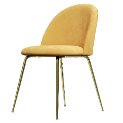 Adie Gold Velvet Dining Chair Set of 2 - Image 3