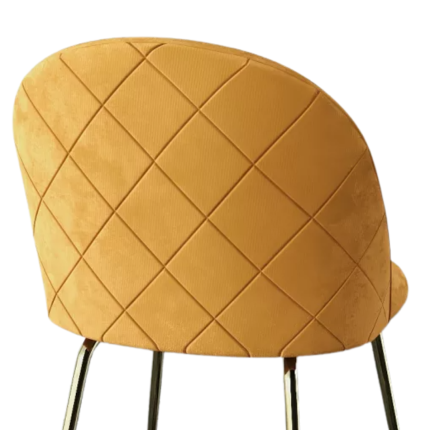 Adie Gold Velvet Dining Chair Set of 2 - Image 4