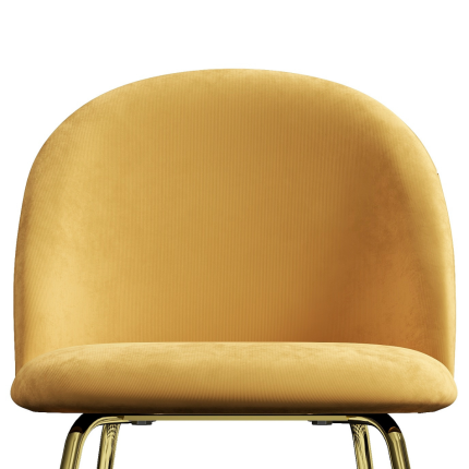 Adie Gold Velvet Dining Chair Set of 2 - Image 5