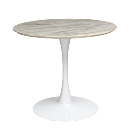 Gold Audrey Joan White 5 Piece Dining Set Table and Chairs - Image 6