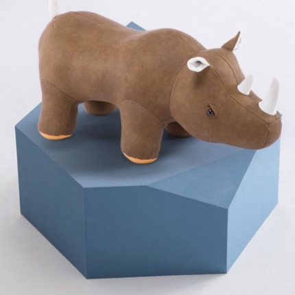 Bobi Brown Muscled Rhinoceros Ottoman - Image 5