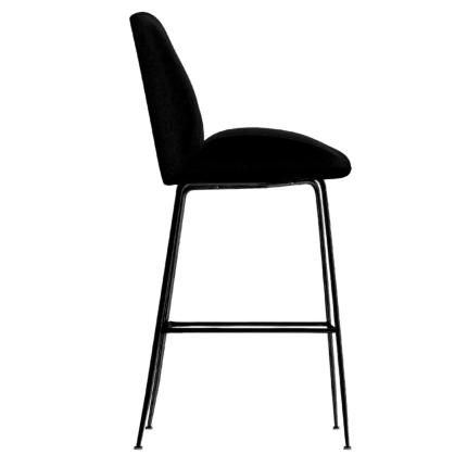 Avery Classic Blue Velvet Barstool Set of 2 - Image 3