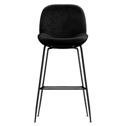 Avery Classic Blue Velvet Barstool Set of 2 - Image 4