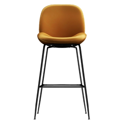 Avery Classic Gold Velvet Barstool Set of 2 - Image 4