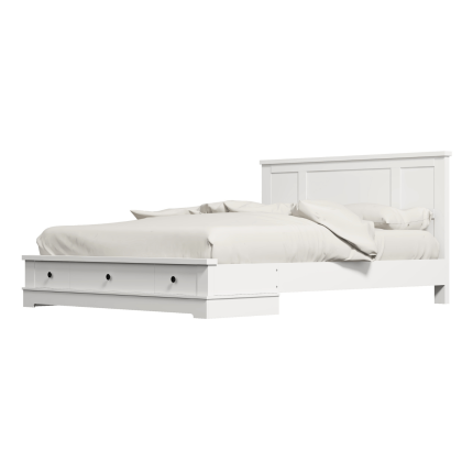 Margaux White Coastal Lifestyle Bedframe with Storage Drawers Queen - Image 4