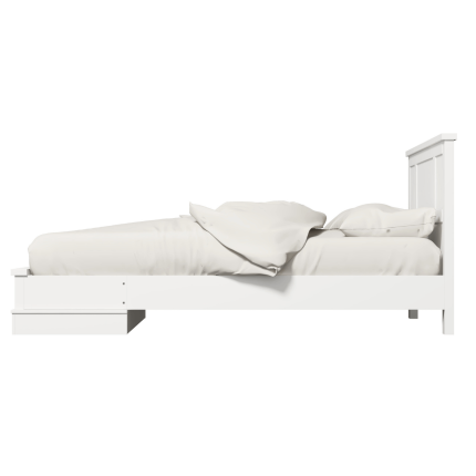 Margaux White Coastal Lifestyle Bedframe with Storage Drawers Queen - Image 5