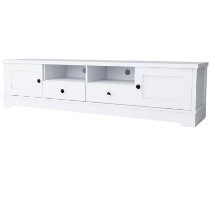 Margaux White Coastal Style 180cm Entertainment Unit - Image 4