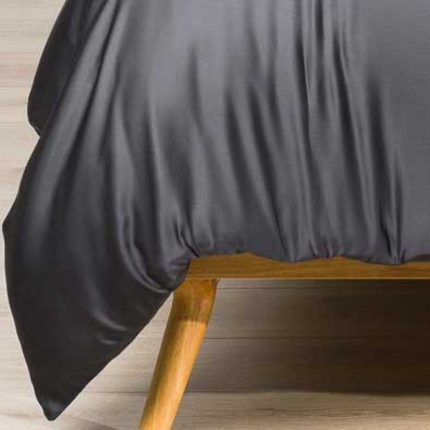 Better Dream 100% Organic Bamboo Duvet Cover Set A Charcoal - Image 4