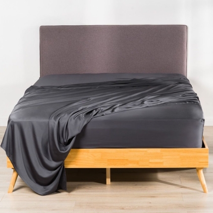 Better Dream 100% Organic Bamboo Flat Sheet A Charcoal - Image 6