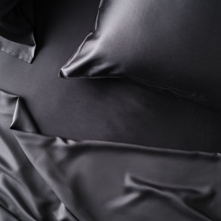 Better Dream 100% Organic Bamboo Flat Sheet A Charcoal - Image 4