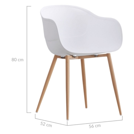 Jayden White Charming Beetle Dining Chair Set of 2 - Image 2