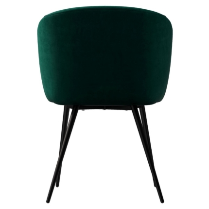 Mid-Century Teal Velvet Dining Chair Set of 2 - Image 5