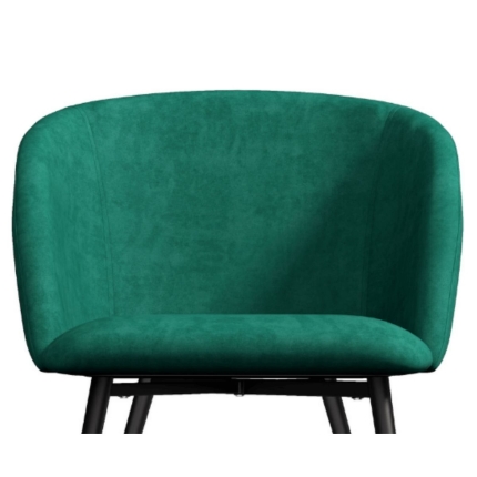 Mid-Century Teal Velvet Dining Chair Set of 2 - Image 6