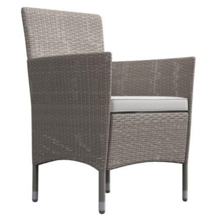 Lyka Sun-proof 4 Seater Rattan Outdoor Lounge Sofa Set Natural Grey - Image 3
