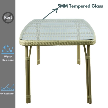 Curly Mediterranean Natural Outdoor Dining Table - Image 3