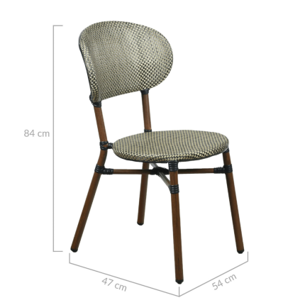 Skyler Style-savvy Outdoor Dining Chair Set of Two Natural White - Image 2