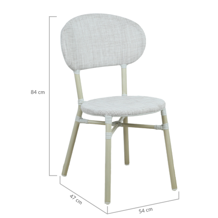 Skyler Style-savvy Outdoor Dining Chair Set of Two Natural - Image 2