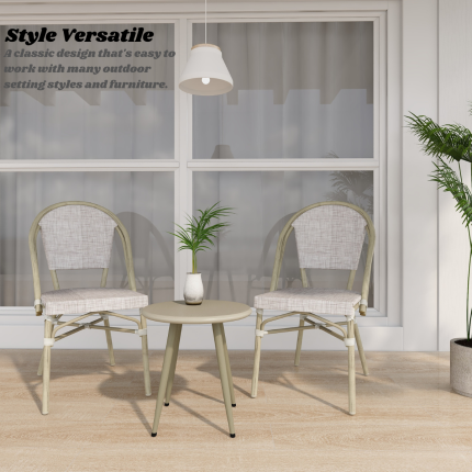 Morris White French Flair Outdoor Dining Chair Set - Image 6