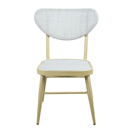 Sammy Modern Retro Natural White Outdoor Dining Chair Set of 2 - Image 4