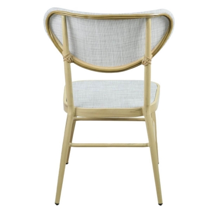 Sammy Modern Retro Natural White Outdoor Dining Chair Set of 2 - Image 5
