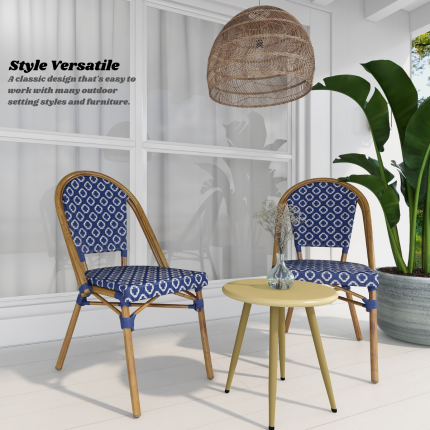 Lana Blue Outdoor Dining Chair Set - Image 6