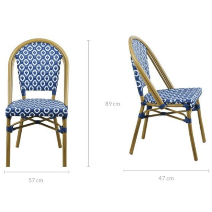 Lana Blue Outdoor Dining Chair Set - Image 2