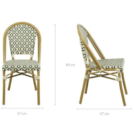 Lana Brown Outdoor Dining Chair Set - Image 2