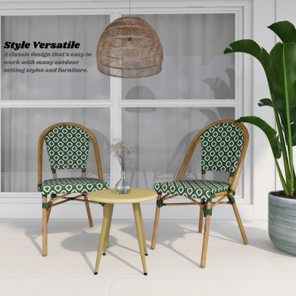 Lana Green Outdoor Dining Chair Set - Image 6