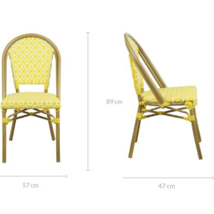 Lana Yellow Outdoor Dining Chair Set - Image 2