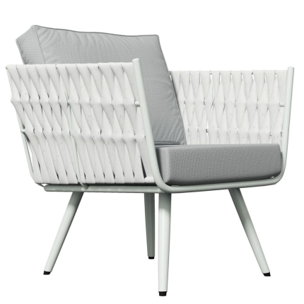 Cattleya White 4 Seater Aluminium Outdoor Lounge Set - Image 2
