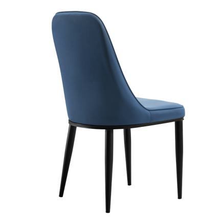 Stan Navy Elegant Classic Design Dining Chair Set of 2 - Image 3