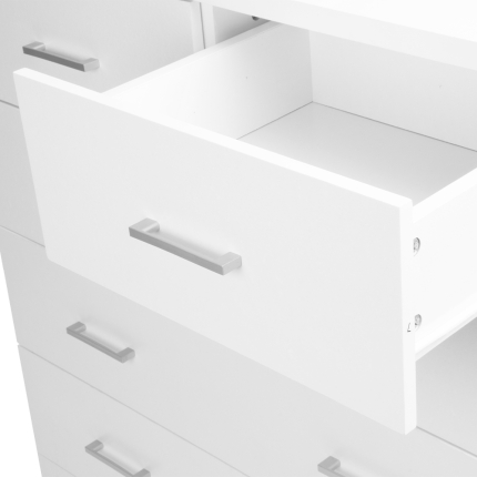 Artiss Tallboy Dresser Table 6 Chest of Drawers Cabinet Bedroom Storage White - Image 6
