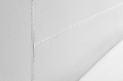 King PU Leather Bed Frame White - Image 6