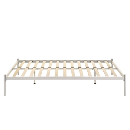 Metal Bed Base Frame Platform Foundation White - King - Image 3