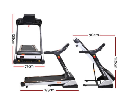 Everfit Electric Treadmill 48cm Incline Running Home Gym Fitness Machine Black - Image 2
