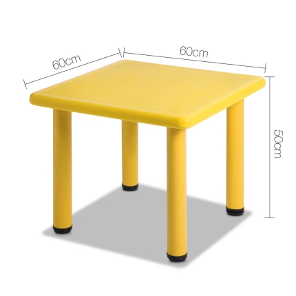 Keezi Kids Table Study Desk Children Furniture Plastic Yellow - Image 2